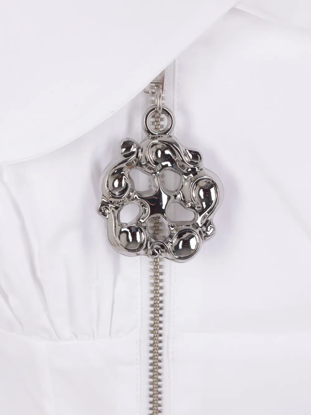 Chopova Lowena Geplooide blouse met spikes Wit