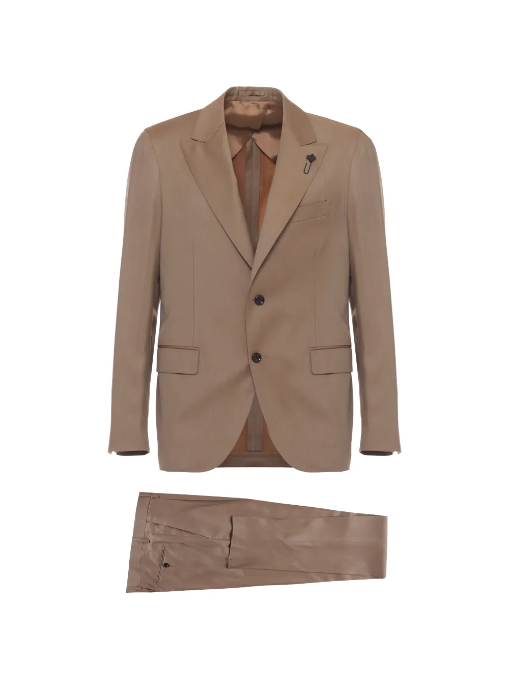 Lardini herringbone wool suit - Toni neutri