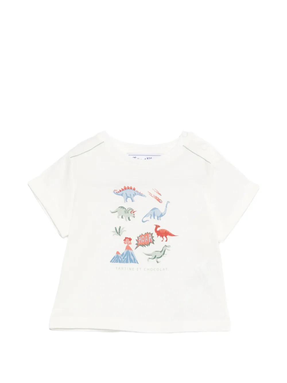 Tartine Et Chocolat dinosaur-print T-shirt - Bianco