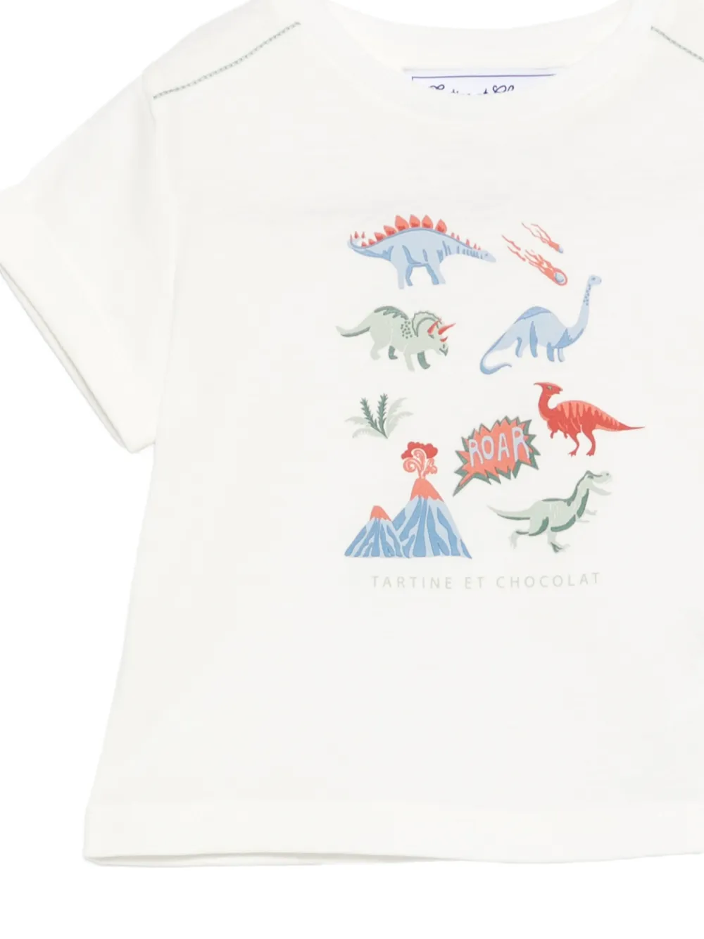 Tartine Et Chocolat T-shirt met dinosaurusprint Wit