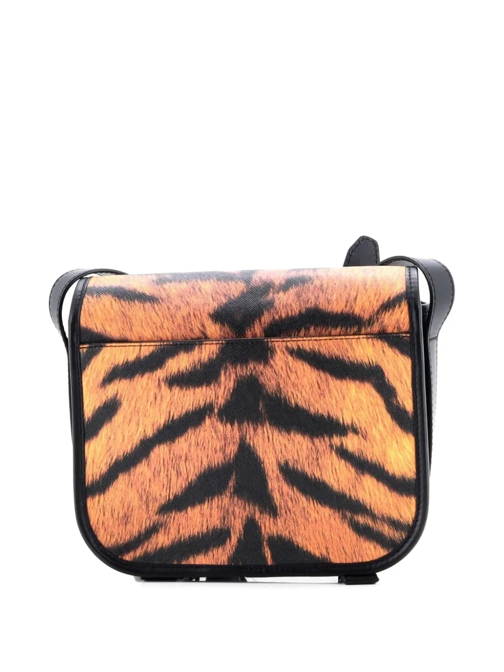 Double Buckle Flap Messenger Bag Printed Coated Canvas Small Crossbody Bag