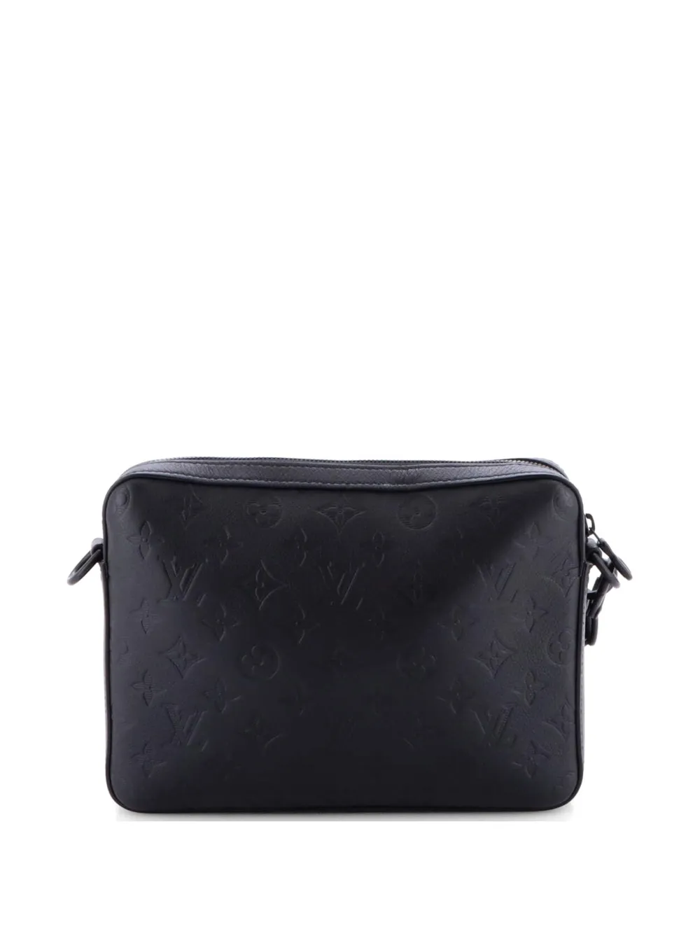 Louis Vuitton Pre-Owned Trio Messenger Bag Monogram Shadow Leather crossbody bag - Black
