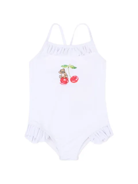 Moschino Kids traje de baño con volante