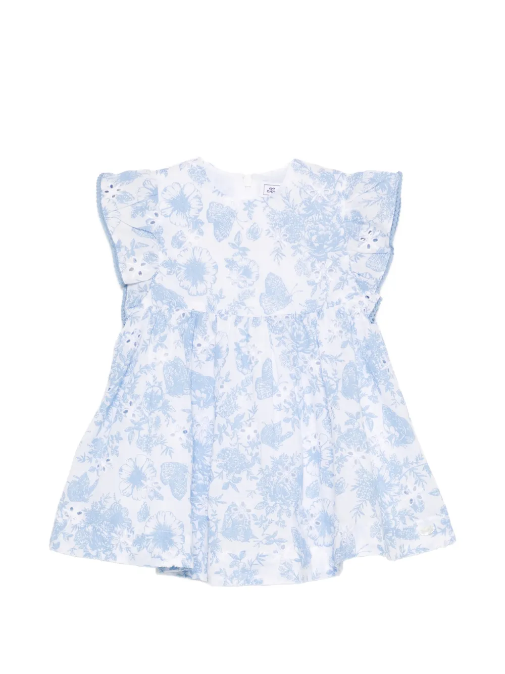 Tartine Et Chocolat floral ruffled-detail dress set - Bianco
