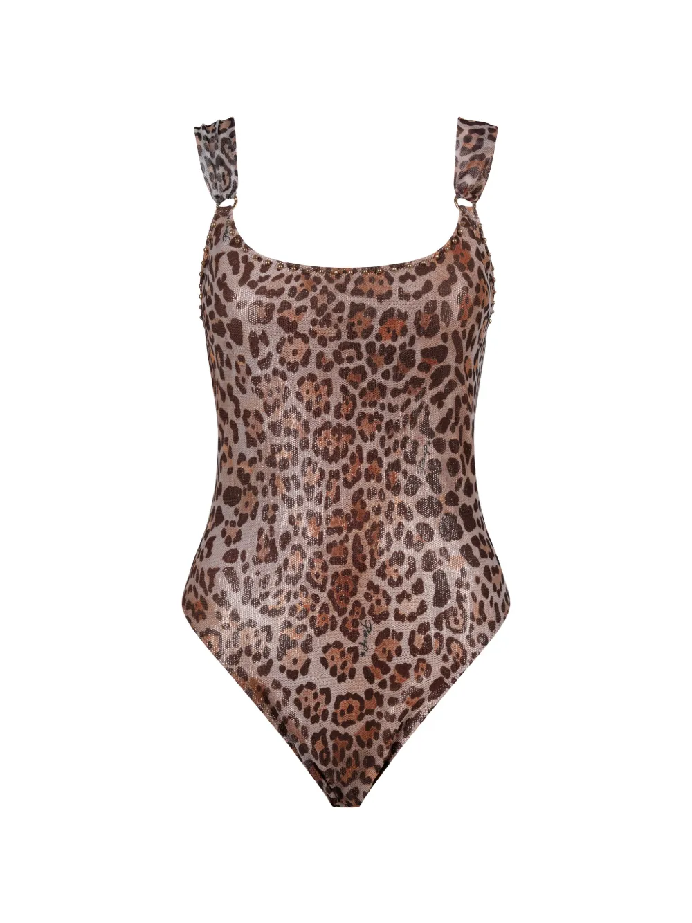 Pin Up Stars leopard-print swimsuit - Nude
