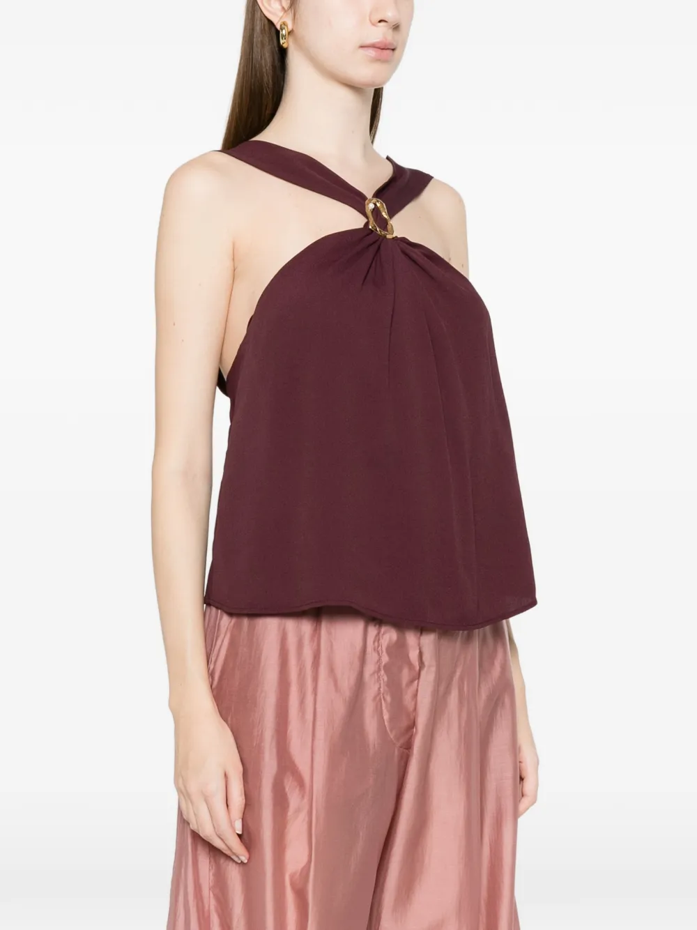 Forte Blouse met ringbandje Paars