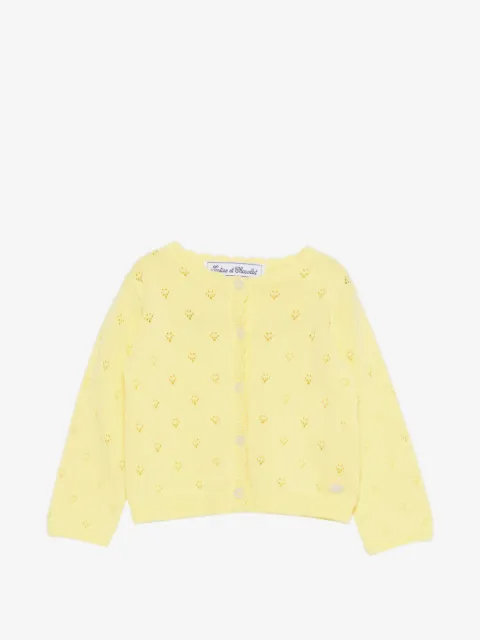 Tartine Et Chocolat perforated long-sleeve cardigan