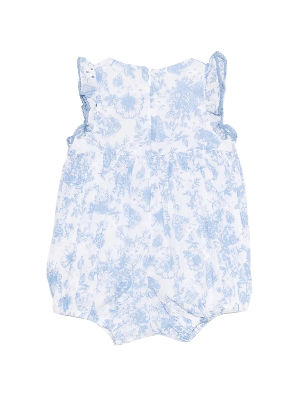 Tartine Et Chocolat Babypakje met bloemenprint en ruches Wit
