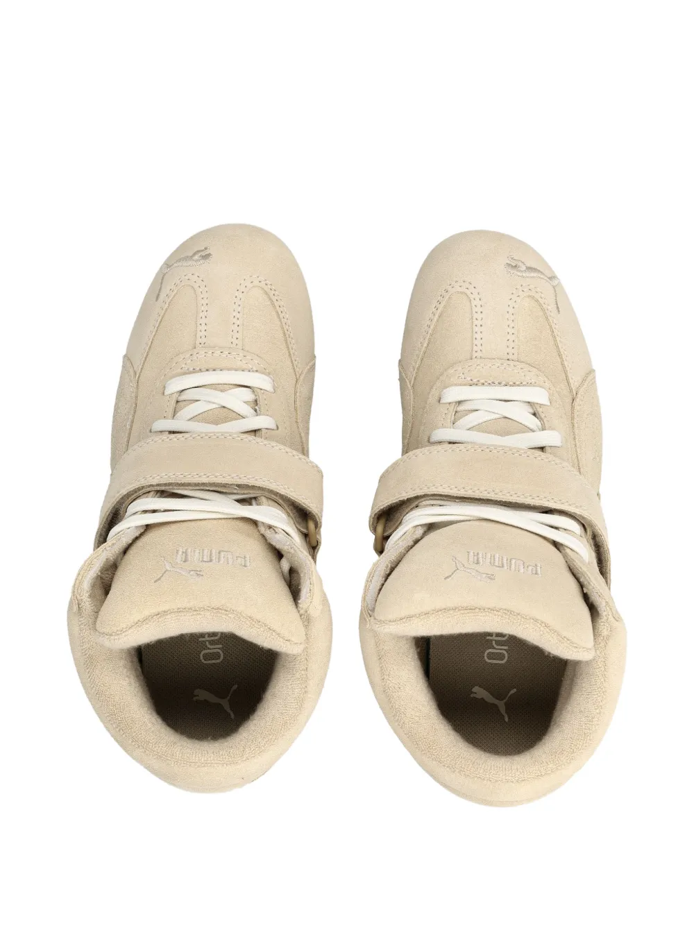 PUMA Speedcat leren sneakers met sleehak Beige