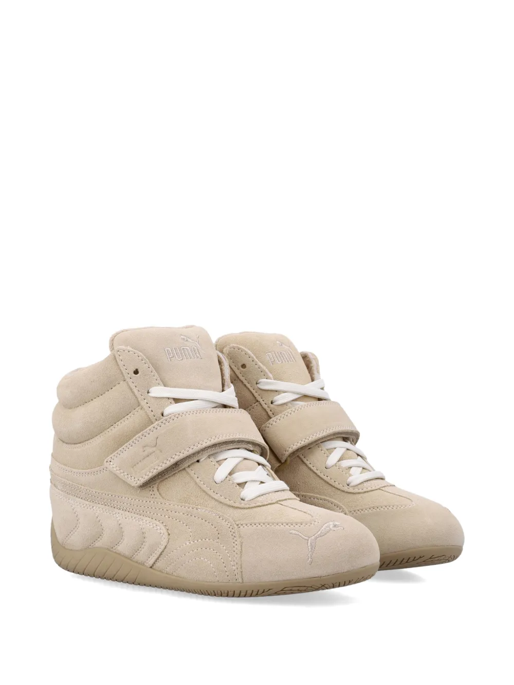PUMA Speedcat leren sneakers met sleehak Beige