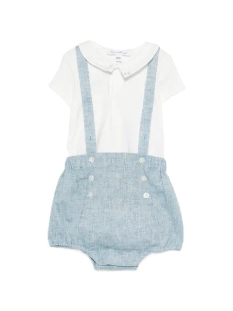 Tartine Et Chocolat button dungaree babygrow set