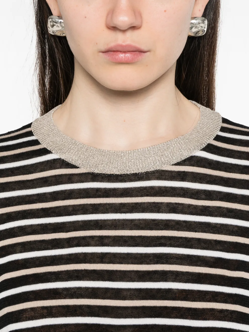 Striped Crew-Neck Top