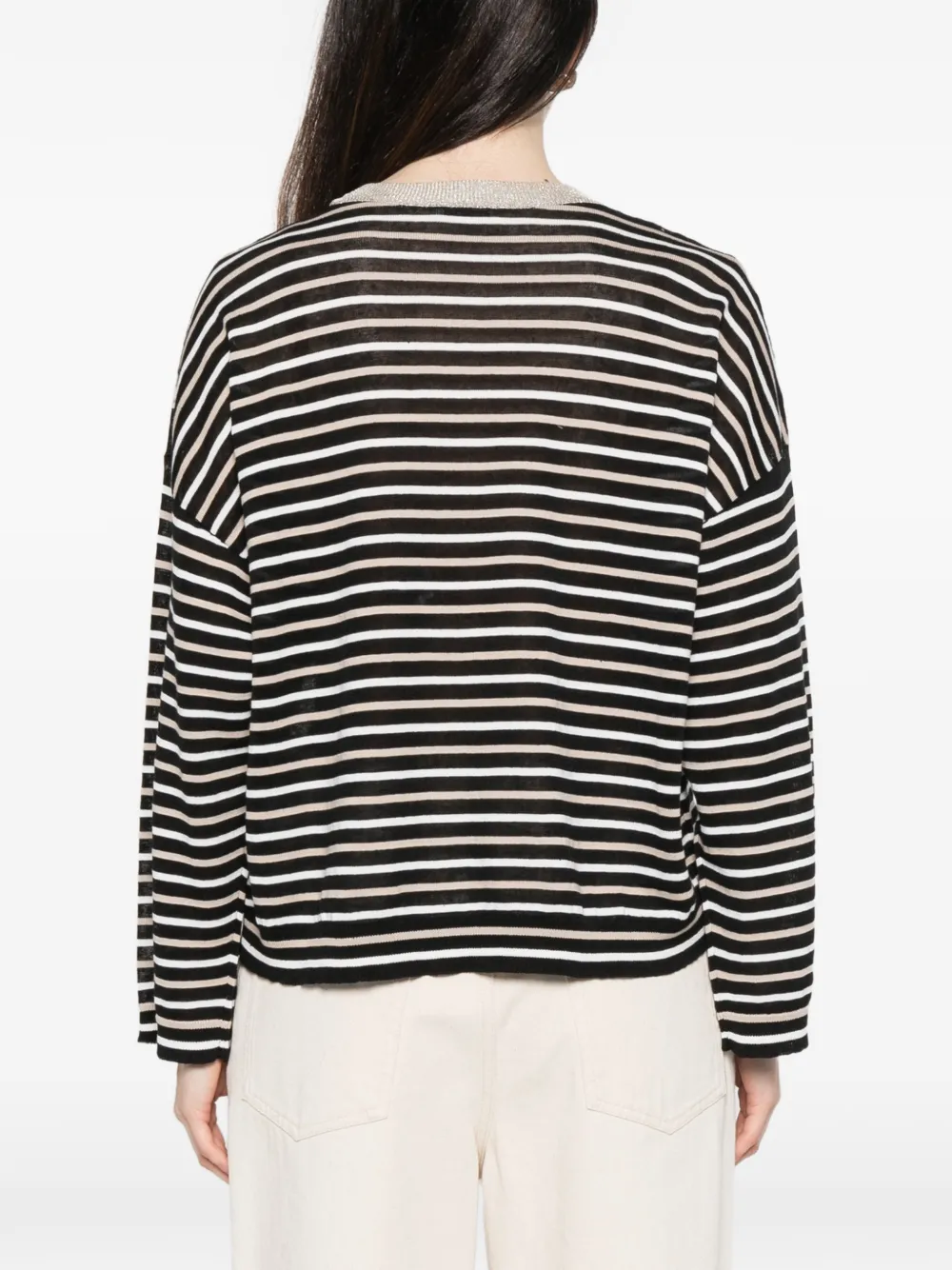 Striped Crew-Neck Top
