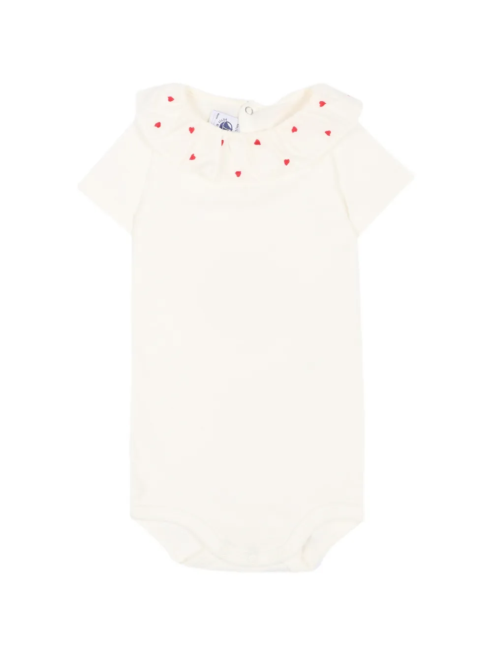 Petit Bateau heart embroidered bodysuit - Toni neutri