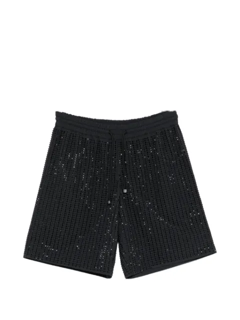 VENUJA drawstring crystal-embellished shorts
