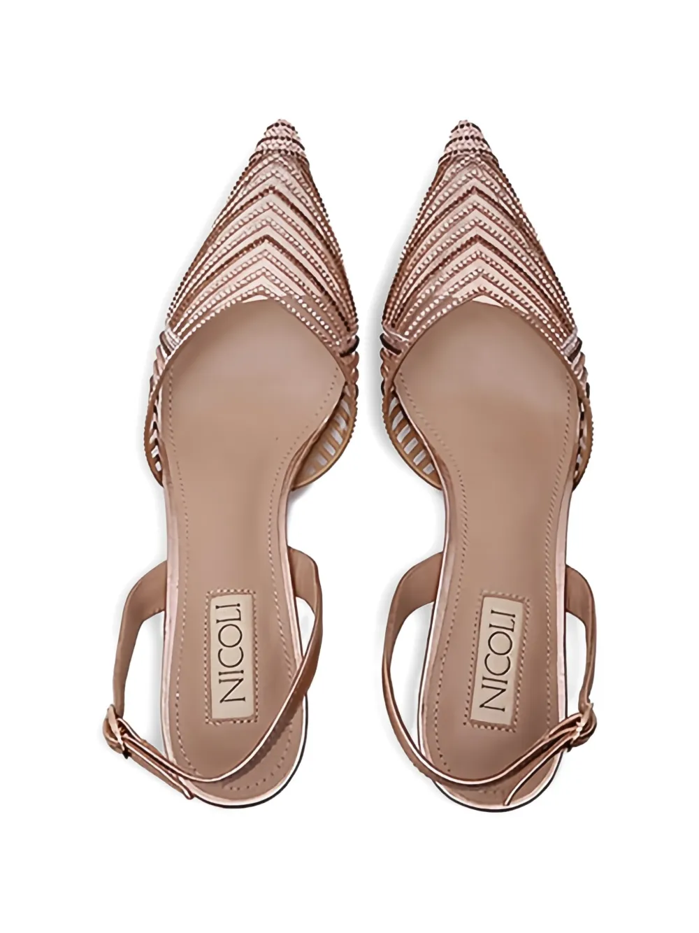 NICOLI Clivia slingback pumps Roze