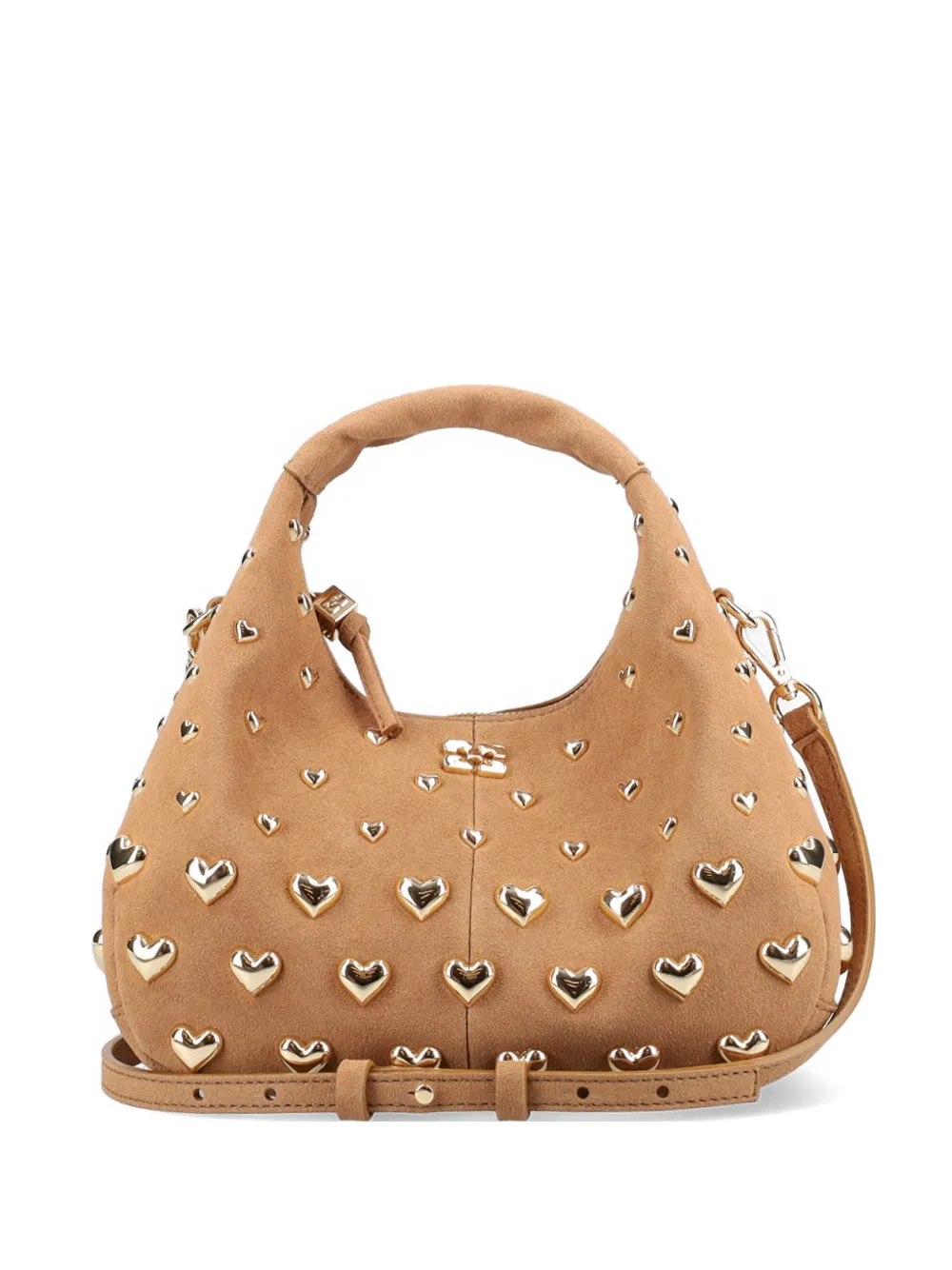 GANNI mini Heart shoulder bag - Toni neutri