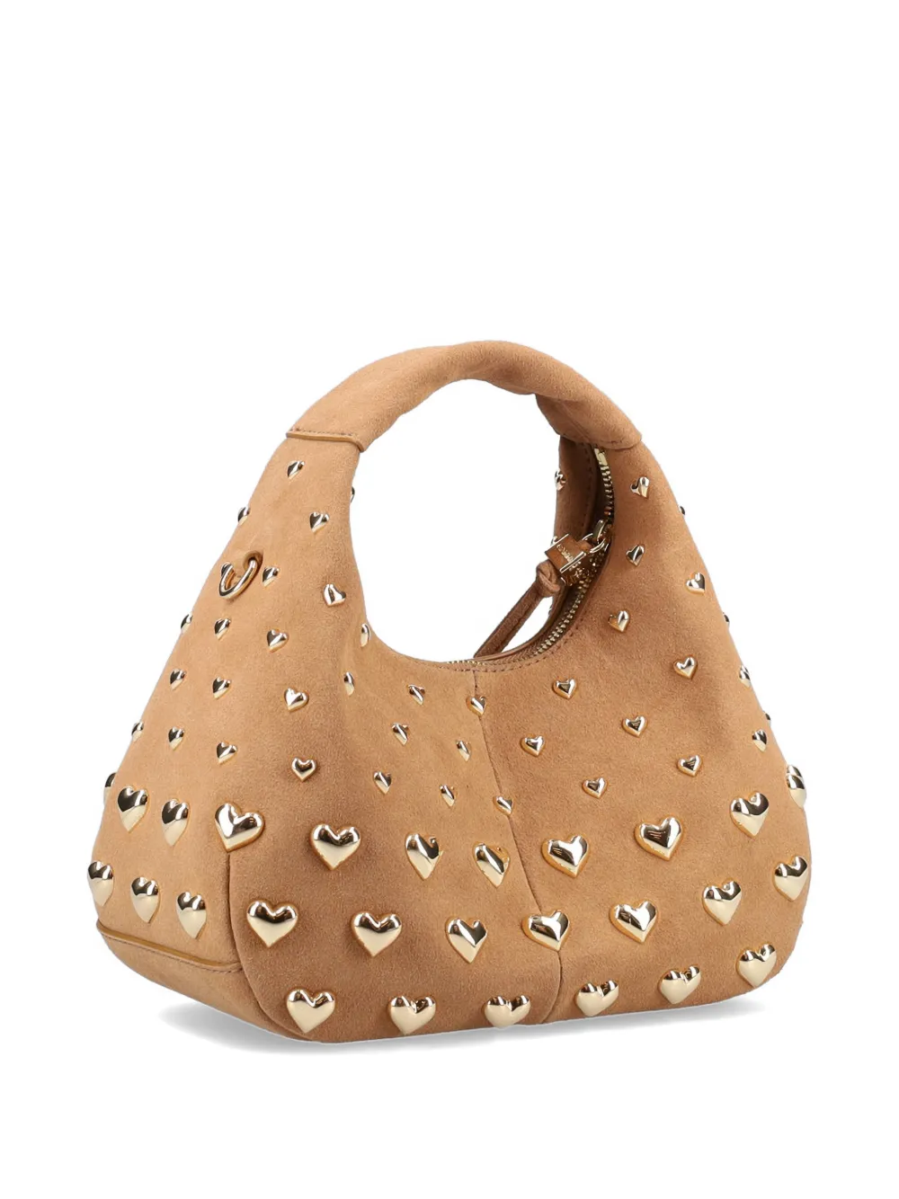 GANNI Heart schoudertas Beige