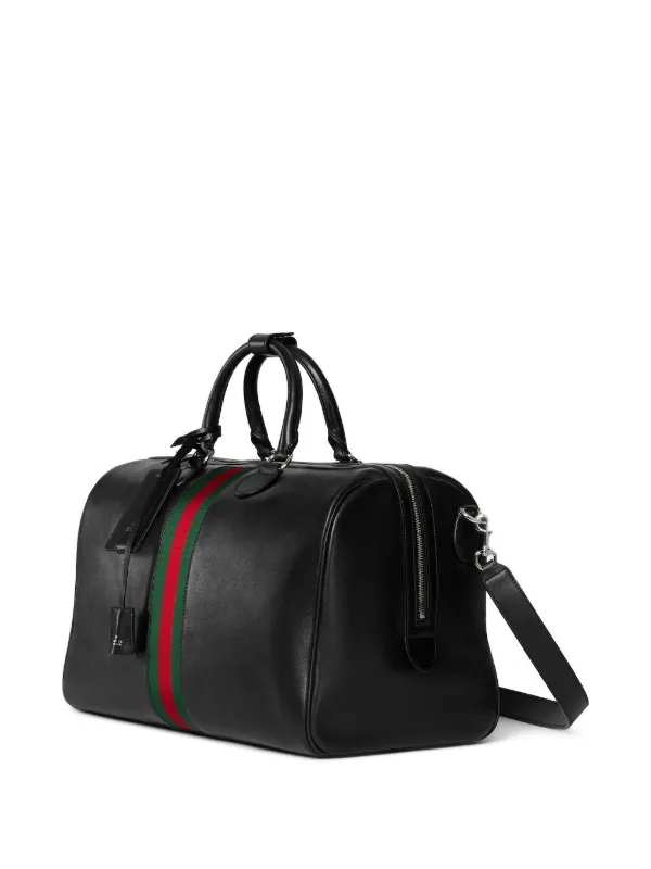 Gucci Medium Leather Duffle Bag | Black | FARFETCH