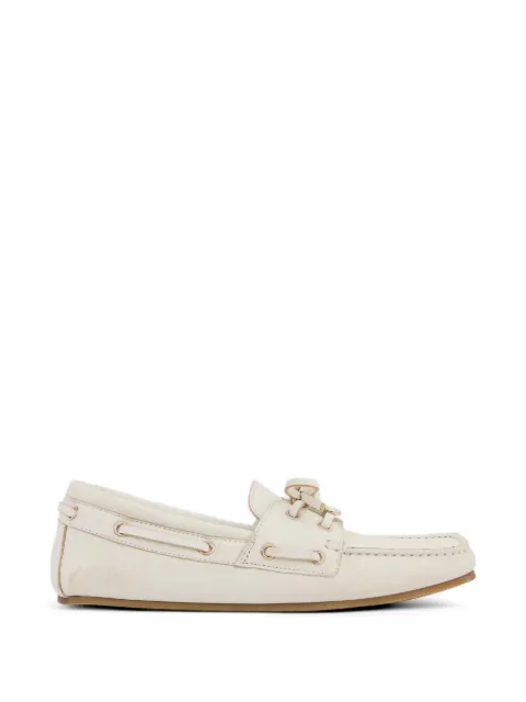 Gucci zapatos top sider con placa del logo