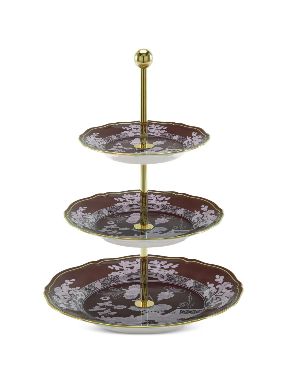 GINORI 1735 floral serving stand - Marrone