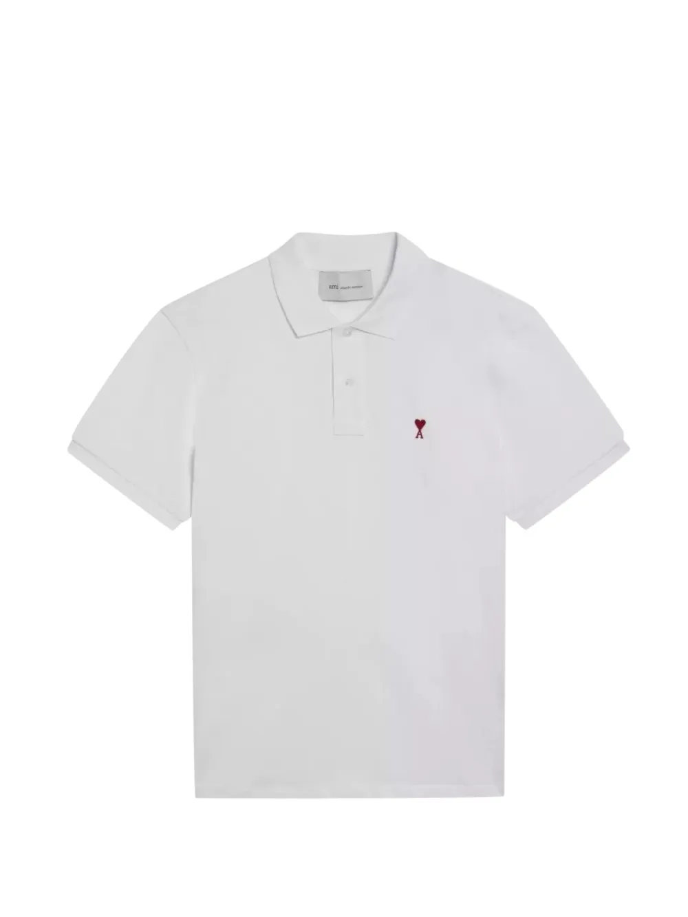 AMI Paris piqué polo shirt - Bianco