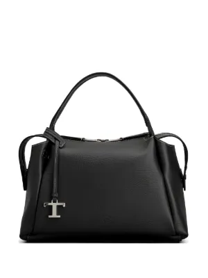 Prada ロゴプレート ハンドバッグ | ブラック | FARFETCH JP