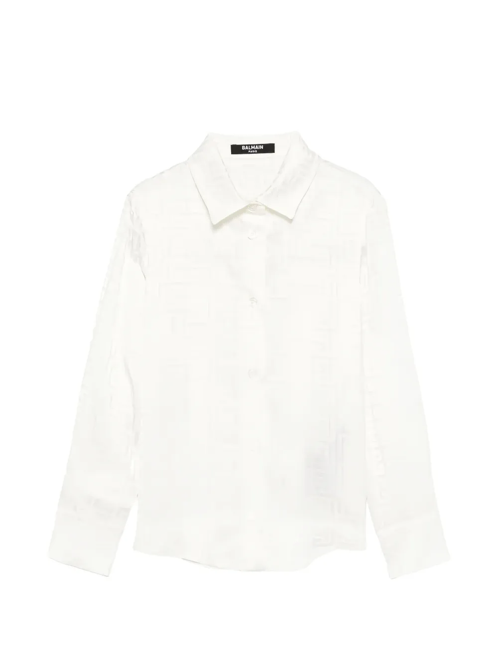 Balmain Kids buttoned pattern shirt - Bianco