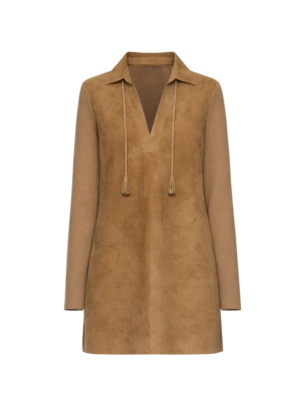 TOM FORD long-sleeve tie dress - Toni neutri