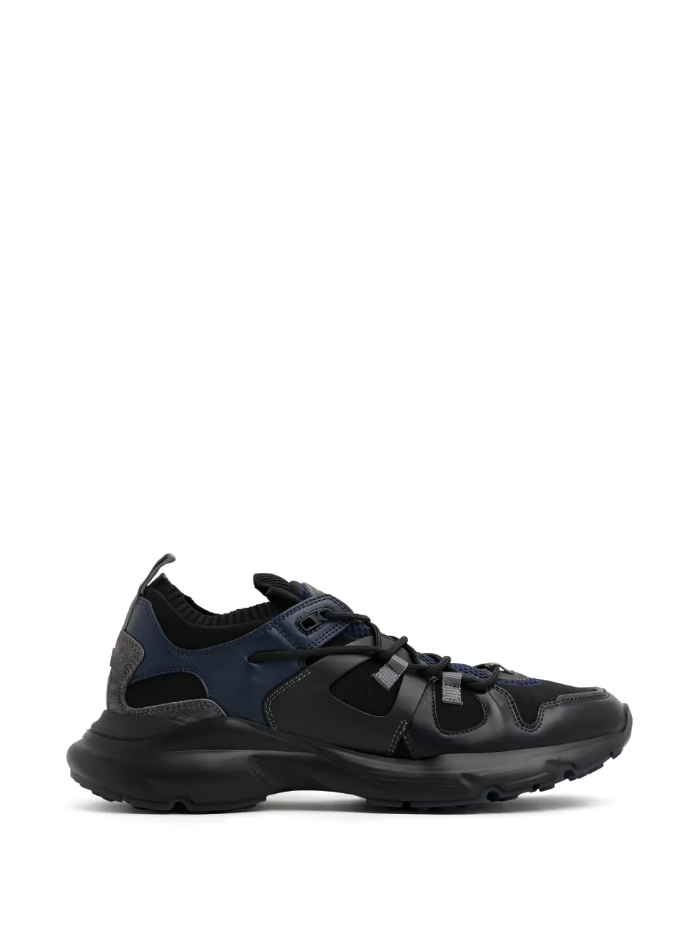 Tod's lacing panelled sneakers - Nero