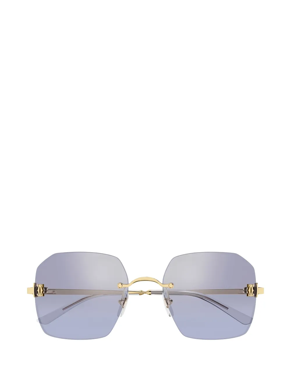 Cartier Eyewear geometric-frame logo sunglasses - Oro