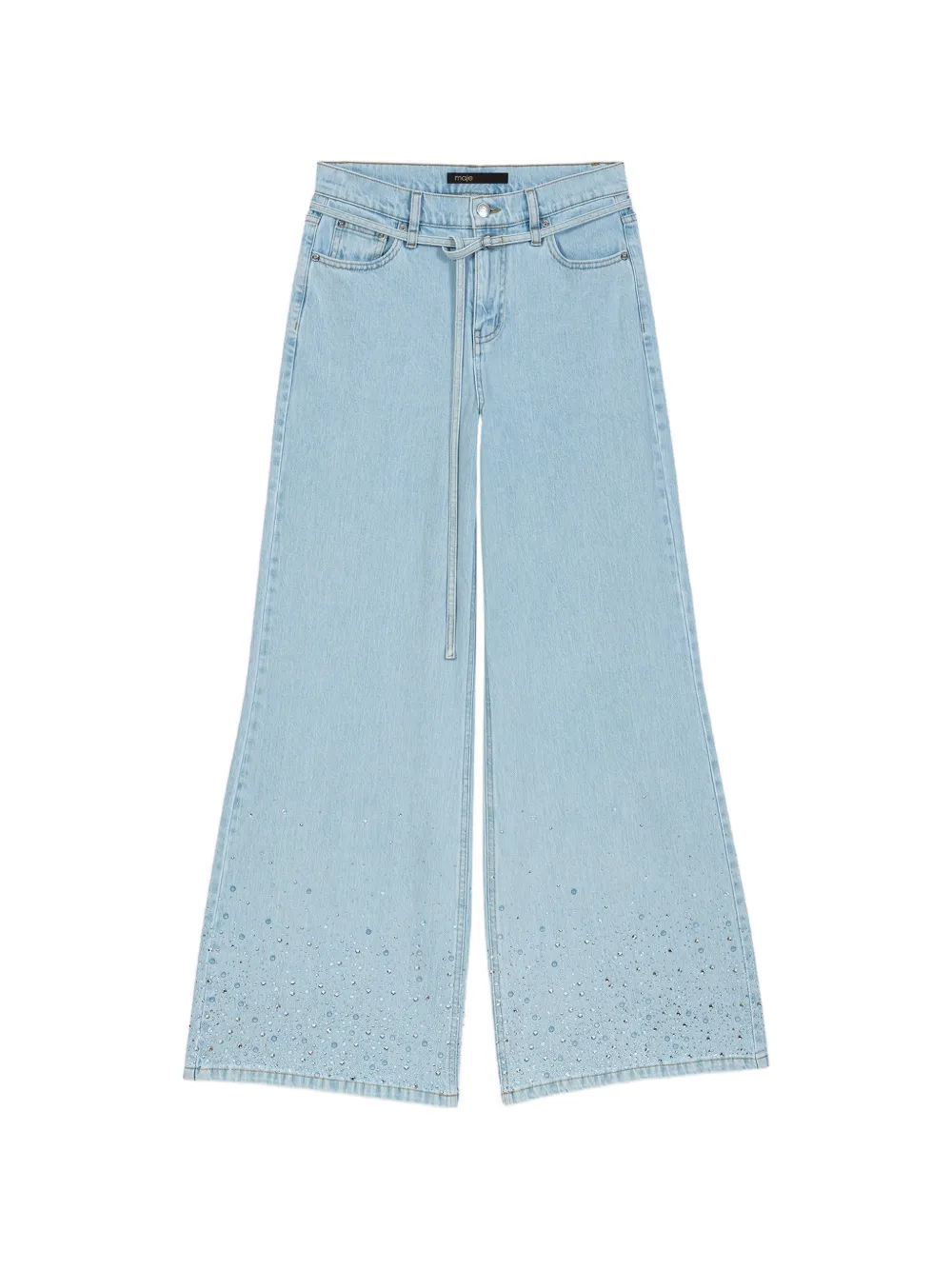 Maje tie-waist jeans - Blu