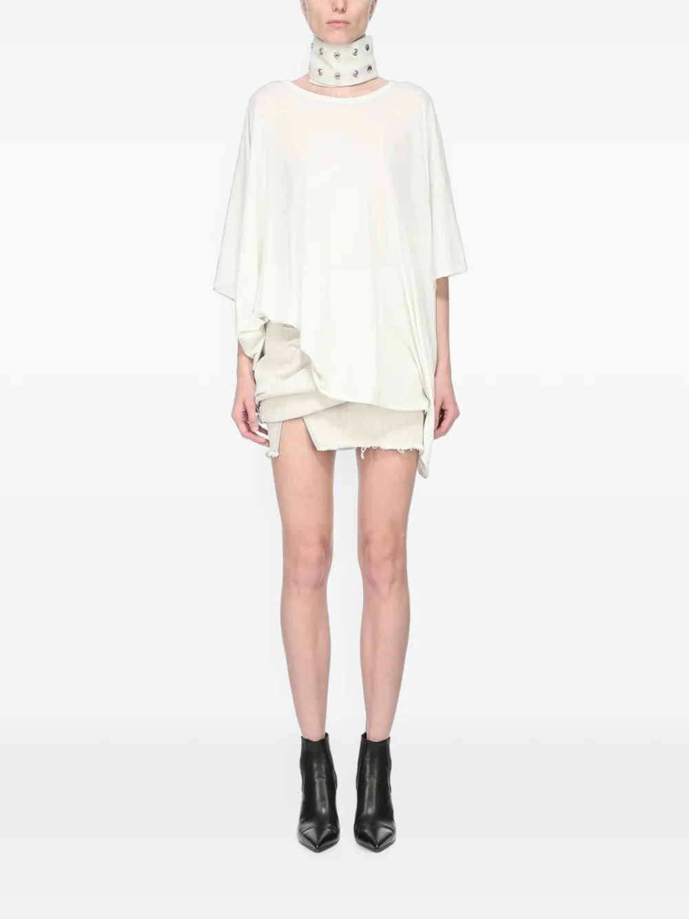 Rick Owens DRKSHDW Gedrapeerde mini-rok Wit