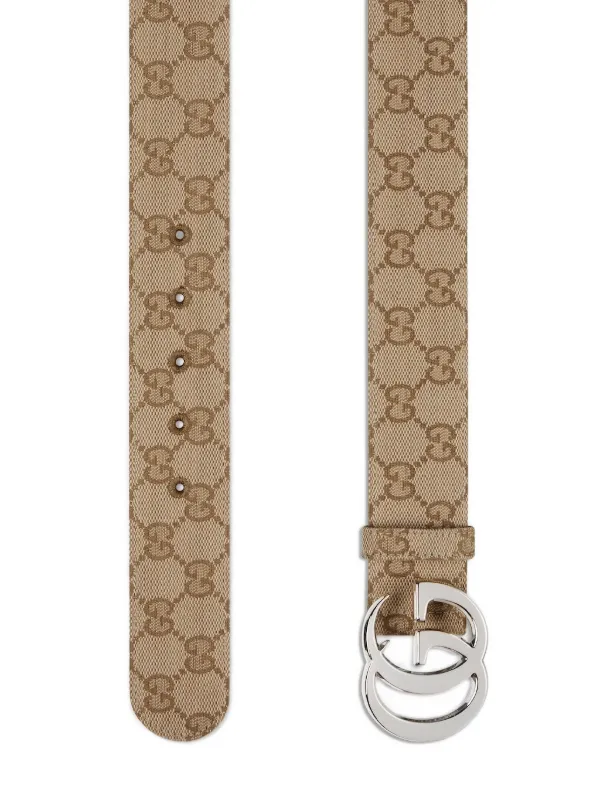 GUCCIのGGマーモント レザー ベルト Gucci GGマーモント ベルト | ニュートラル | FARFETCH JP
