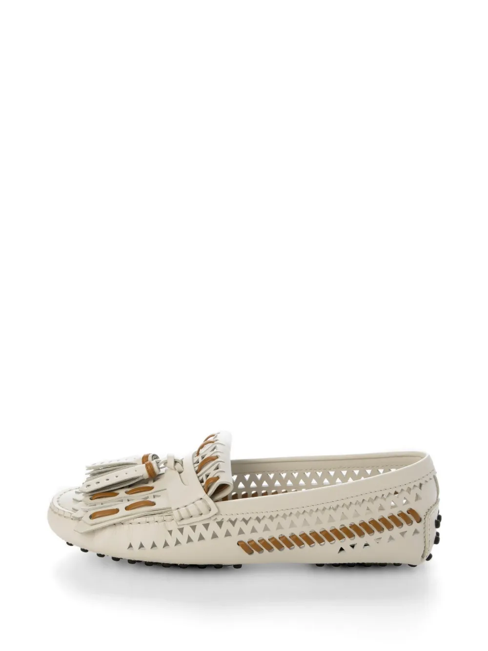 Tod's tassel-detail cutout loafer - Toni neutri