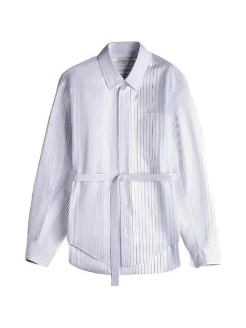 Tod's striped belted shirt