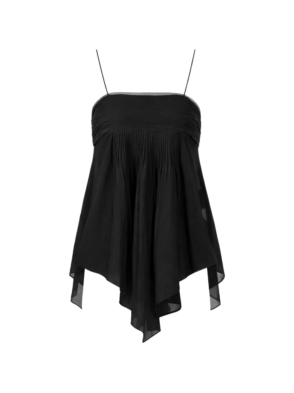Christopher Esber Anemoni Cami pleated top - Nero