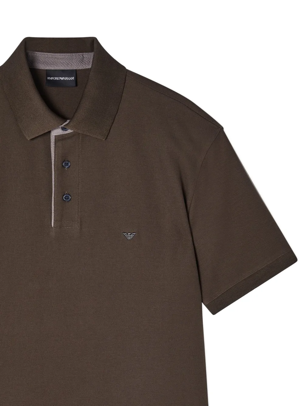 Emporio Armani Poloshirt met logo Bruin