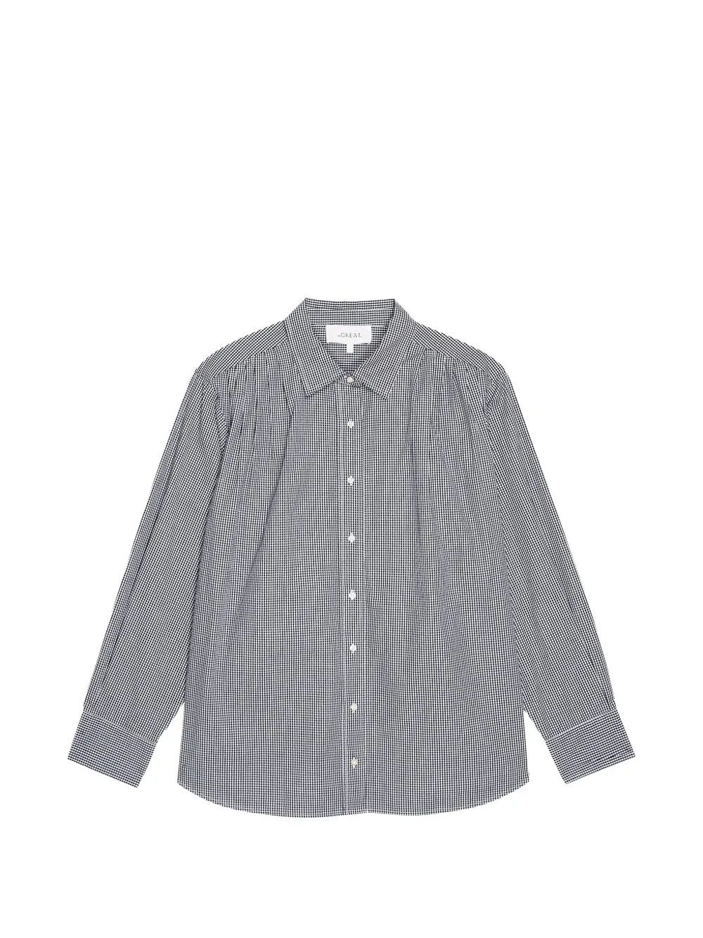 The Great. checked-pattern long-sleeved shirt - Nero