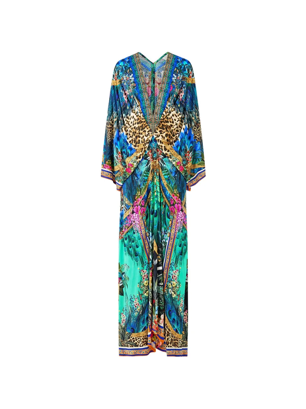 Camilla V-neck maxi dress - Blu