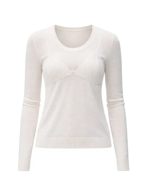 Elisabetta Franchi — ribbed-embellished sweater