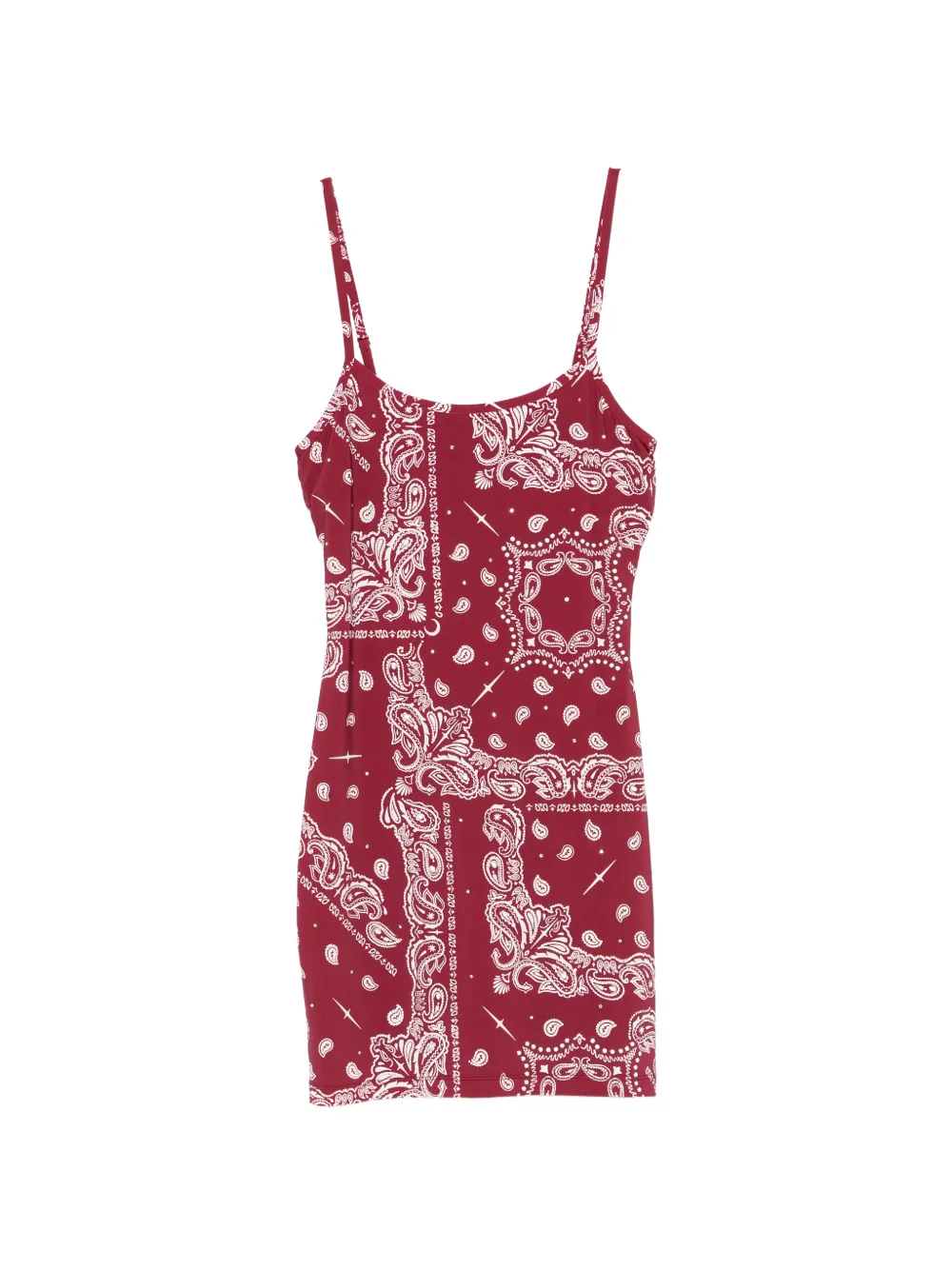 VENUJA paisley thin-strap mini dress - Rosso
