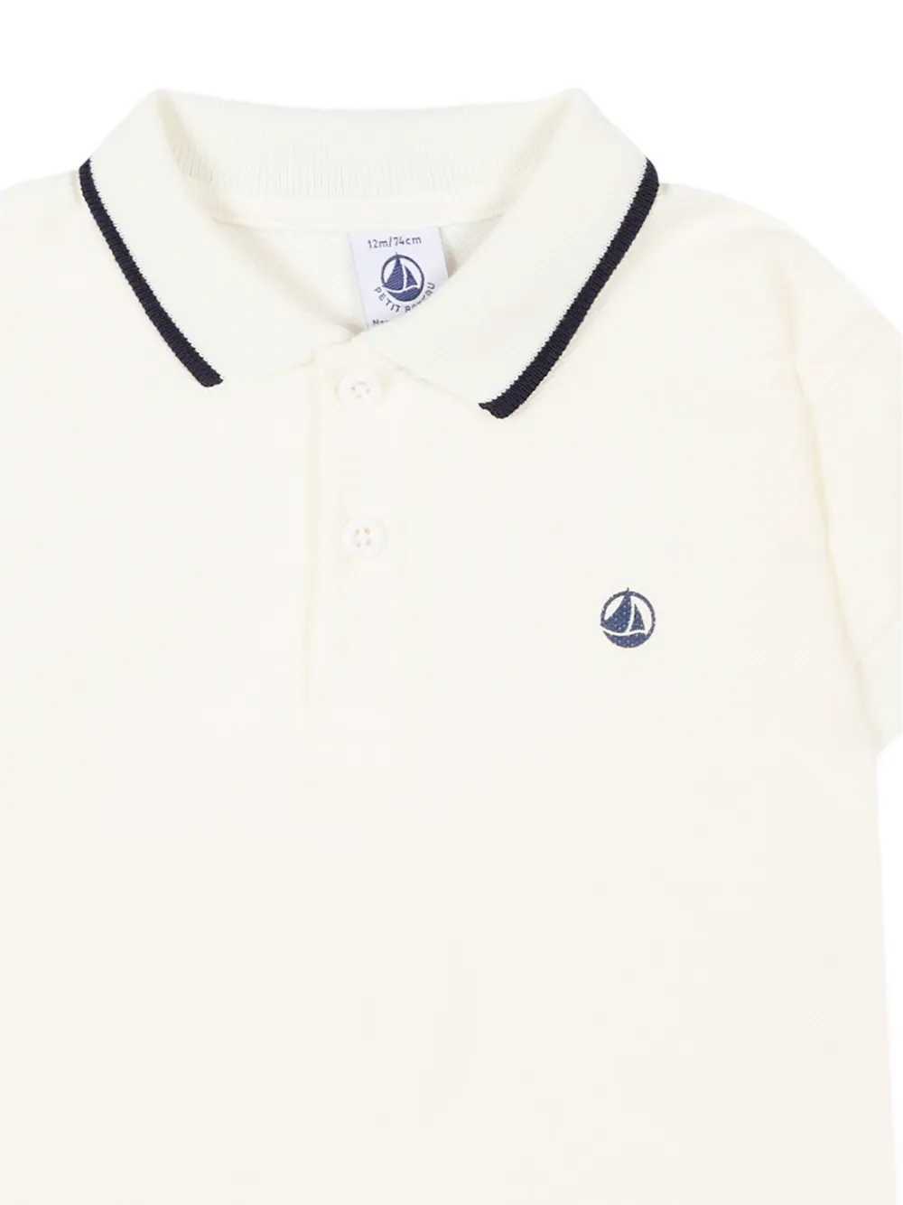 Petit Bateau Poloshirt met korte mouwen Wit