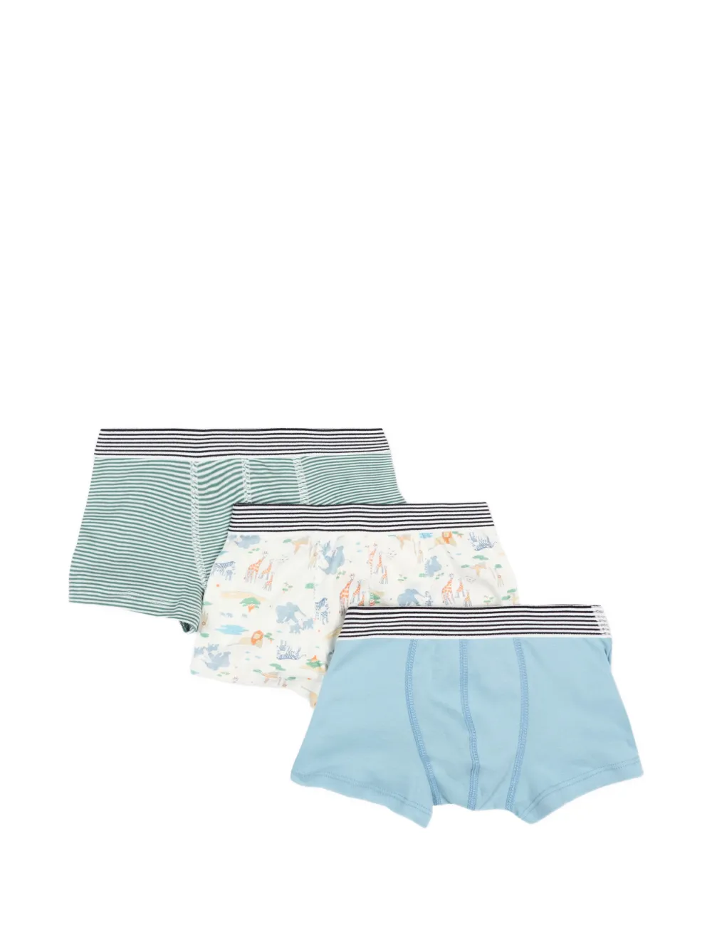 Petit Bateau printed boxers (set of three) - Verde