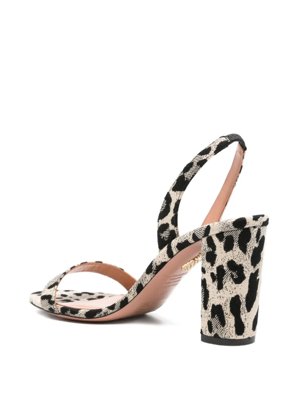 Aquazzura animal-print heeled sandals Beige