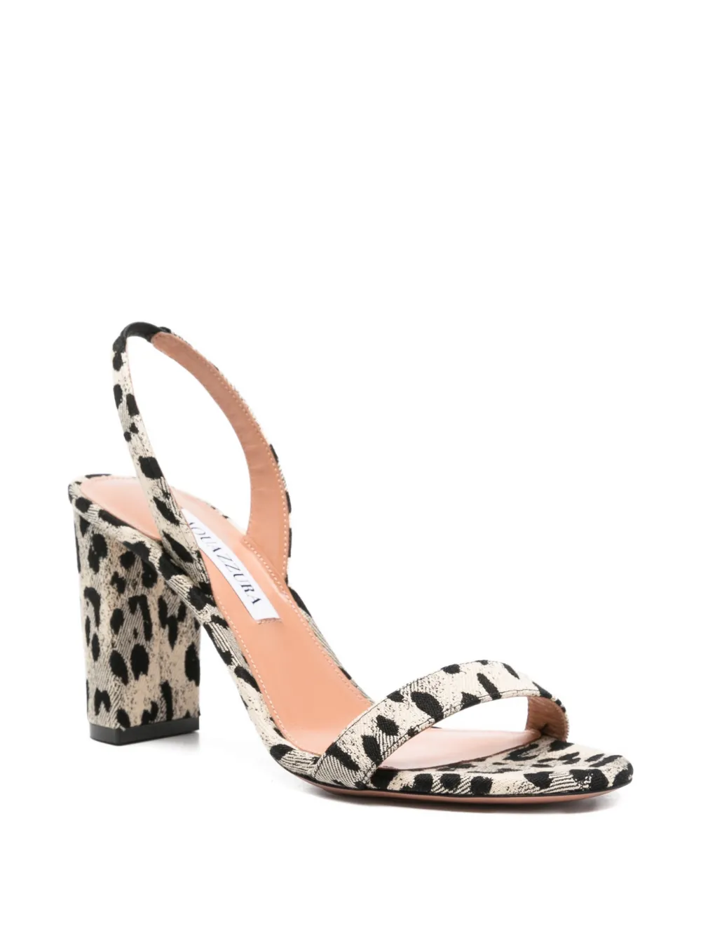 Aquazzura animal-print heeled sandals Beige