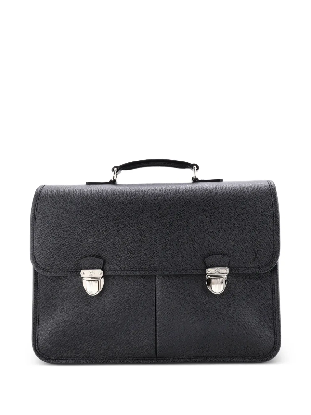 Louis Vuitton Pre-Owned Anton Briefcase Taiga Leather business bag - Nero
