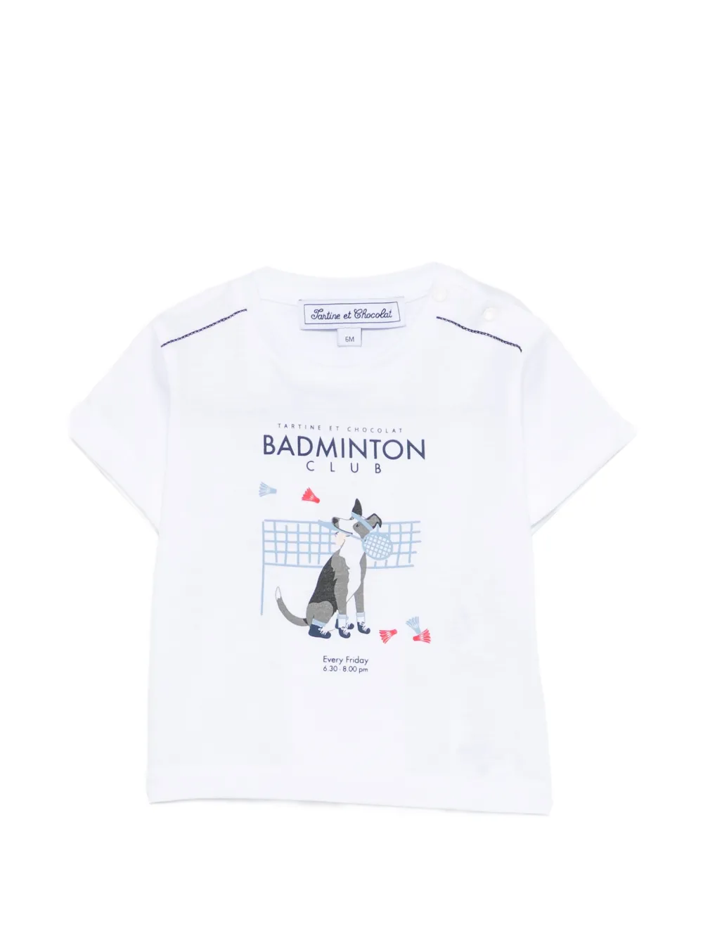 Tartine Et Chocolat badminton graphic T-shirt - Bianco