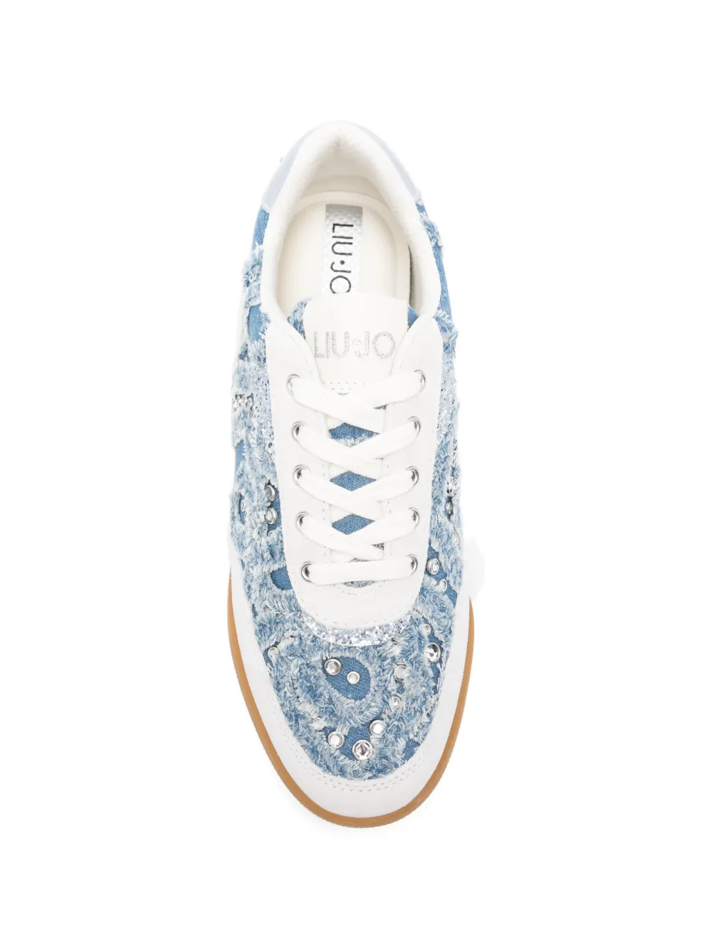 LIU JO Lewis 04 sneakers met stras Blauw