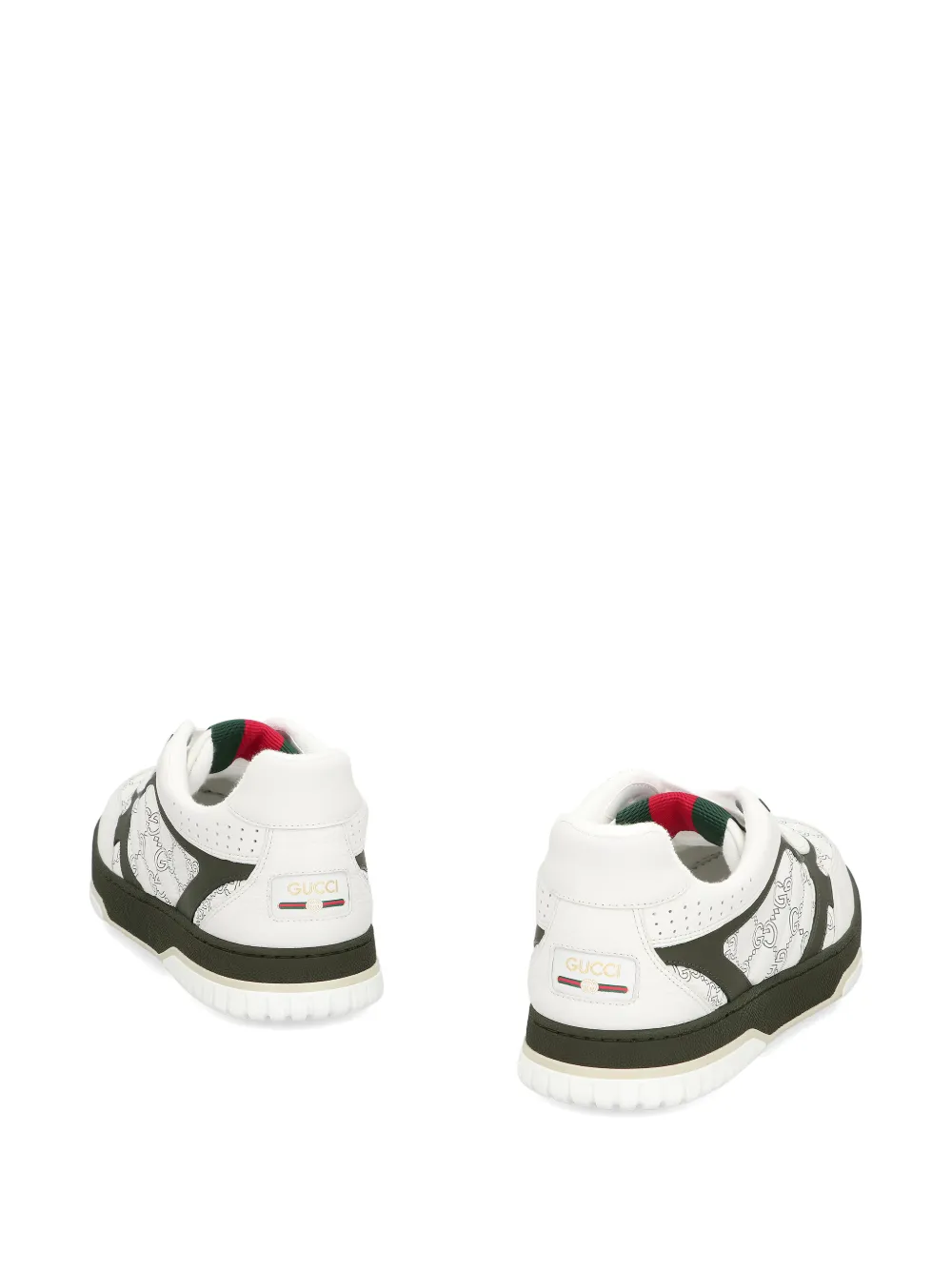 Gucci Leren sneakers met GG-patroon Wit